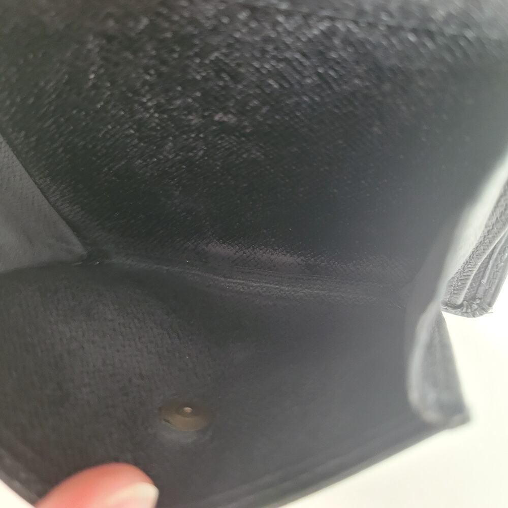 Vintage Louis Vuitton Epi Leather Bifold Wallet Black Snap Closure Organizer - Picture 9 of 15
